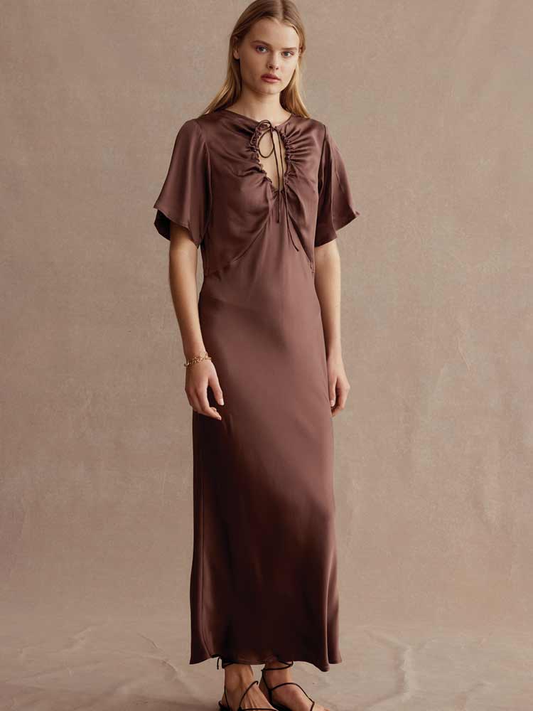 cotton crochet dress Nellis archive mcqueen Bateau neckline Women's Chiffon Long Bridesmaid Color:Floral White
