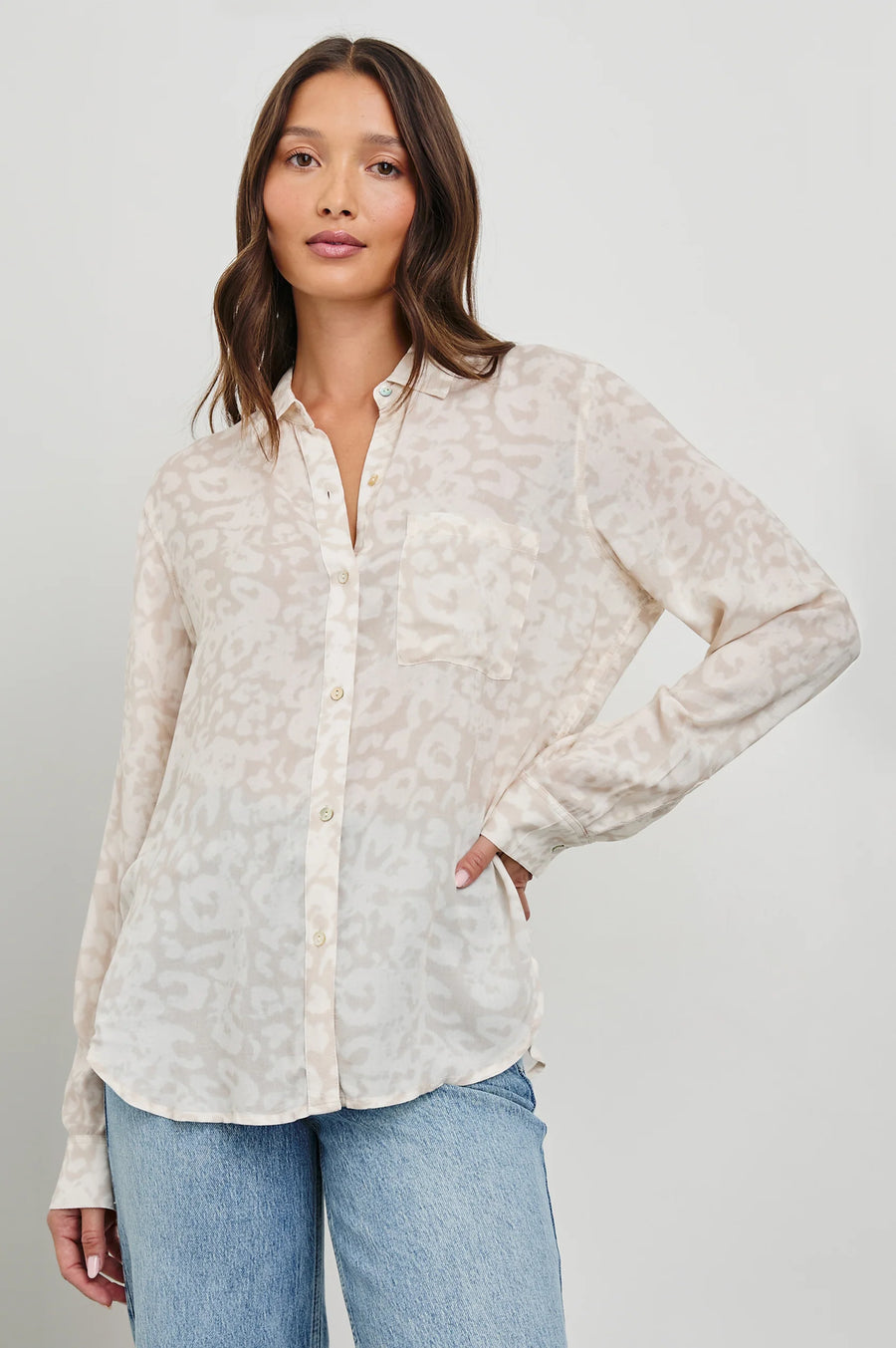 Josephine Shirt Sand Diffused Cheetah