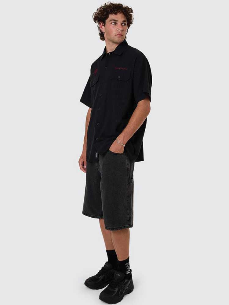 Appreciation Short Sleeve Work Shirt Black