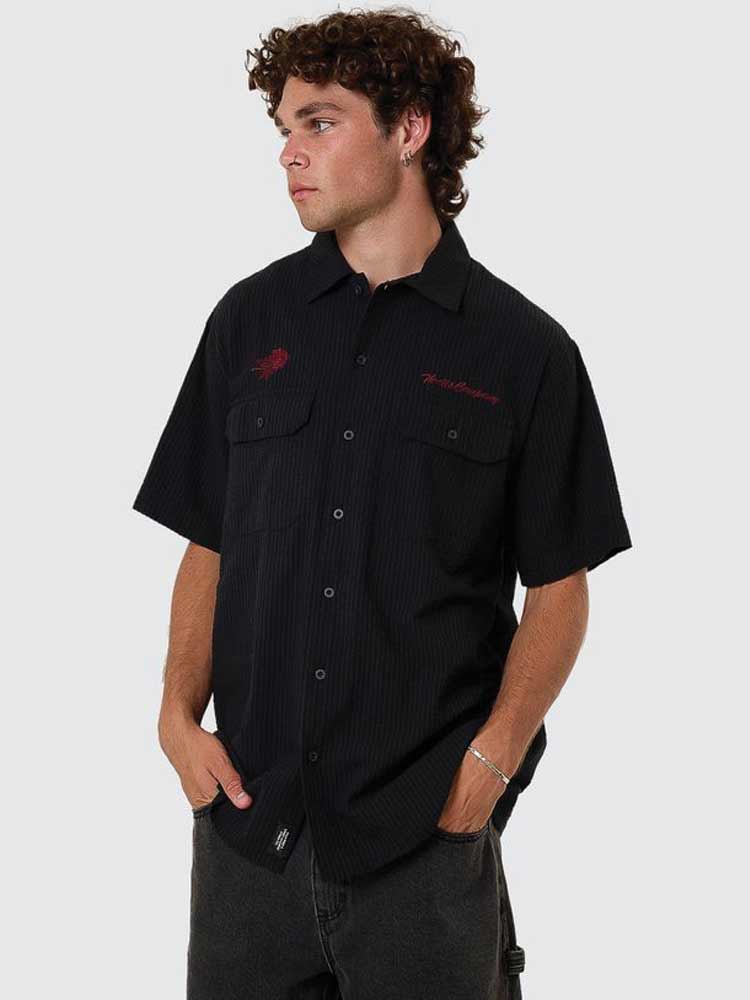 Appreciation Short Sleeve Work Shirt Black