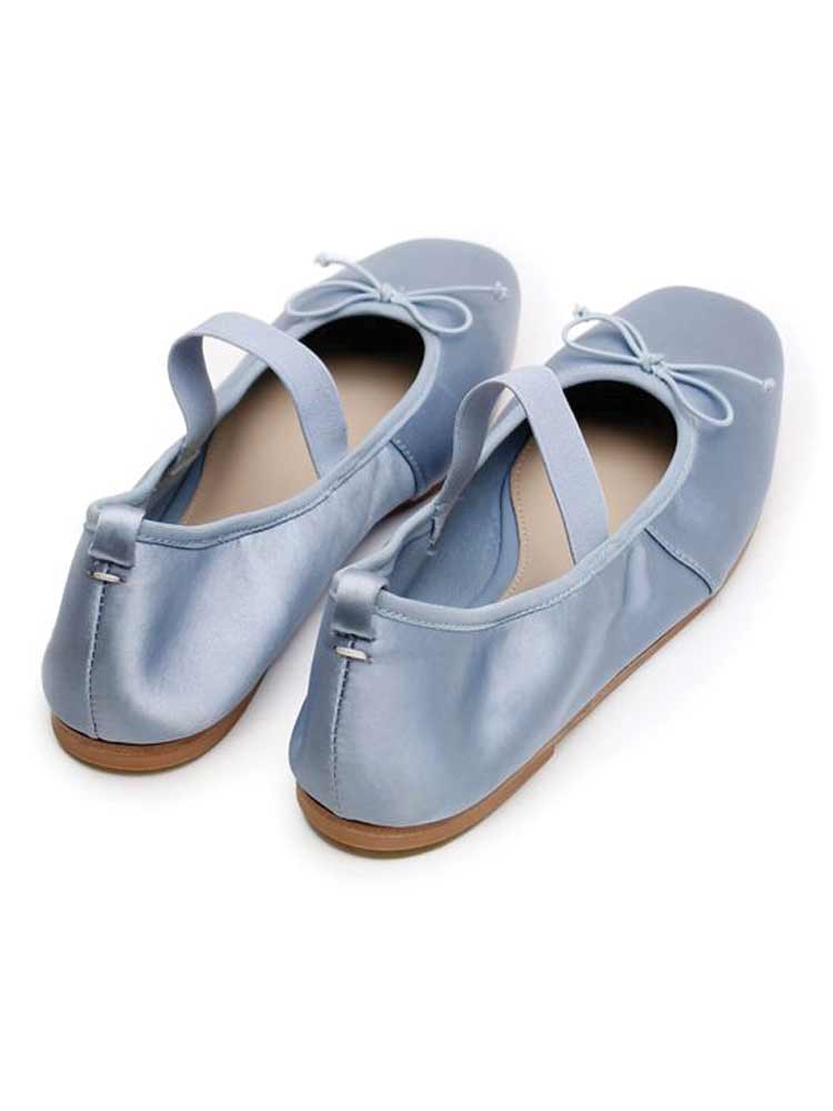 Ballet Flat Blue Capri Satin