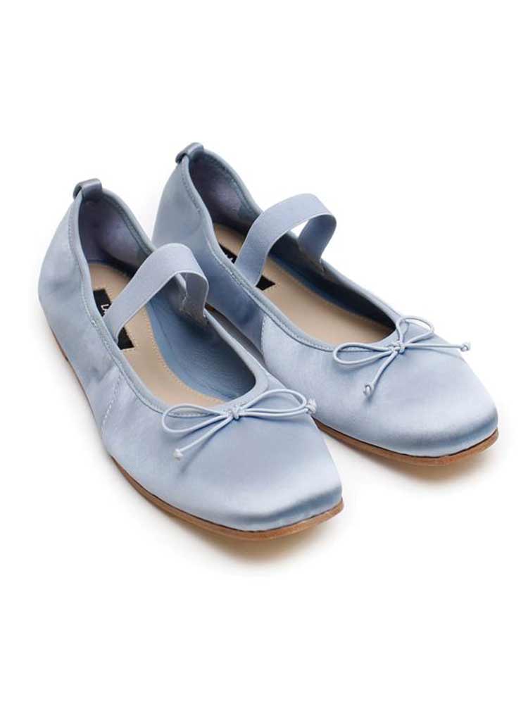 Ballet Flat Blue Capri Satin