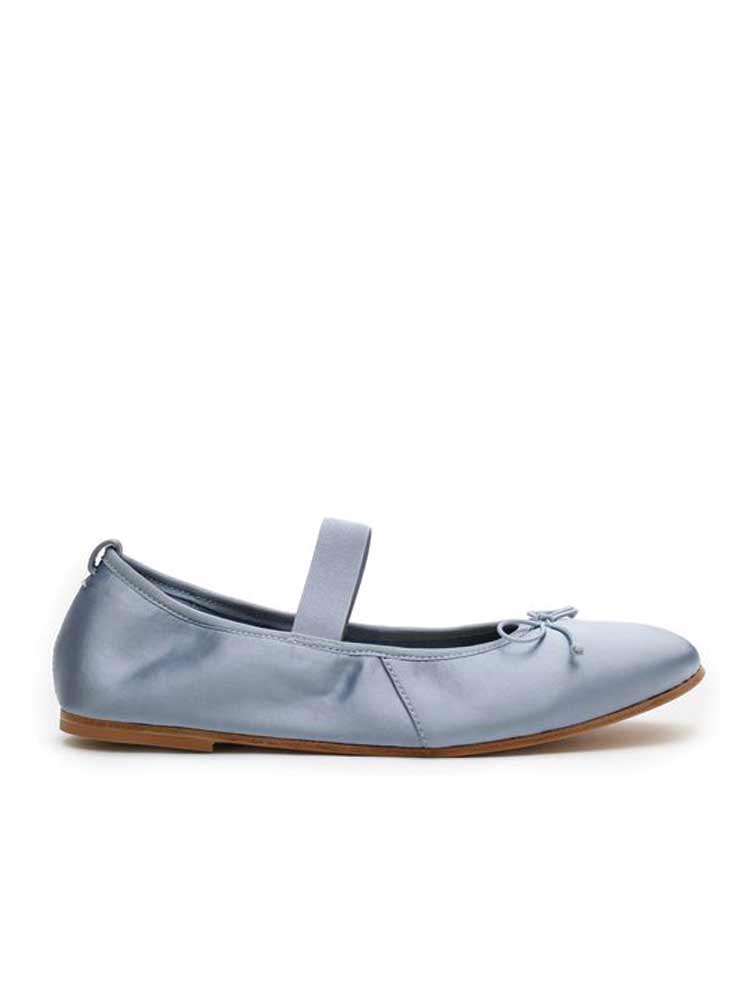 Ballet Flat Blue Capri Satin