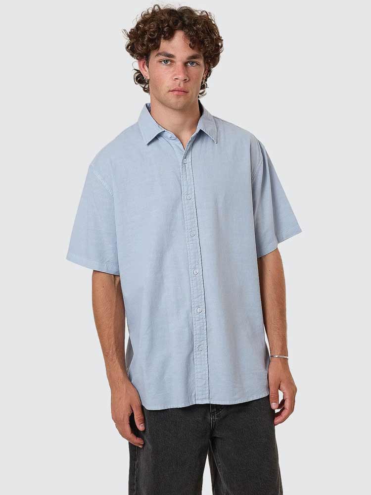 Infinite Dopamine Short Sleeve Shirt Blue Fog