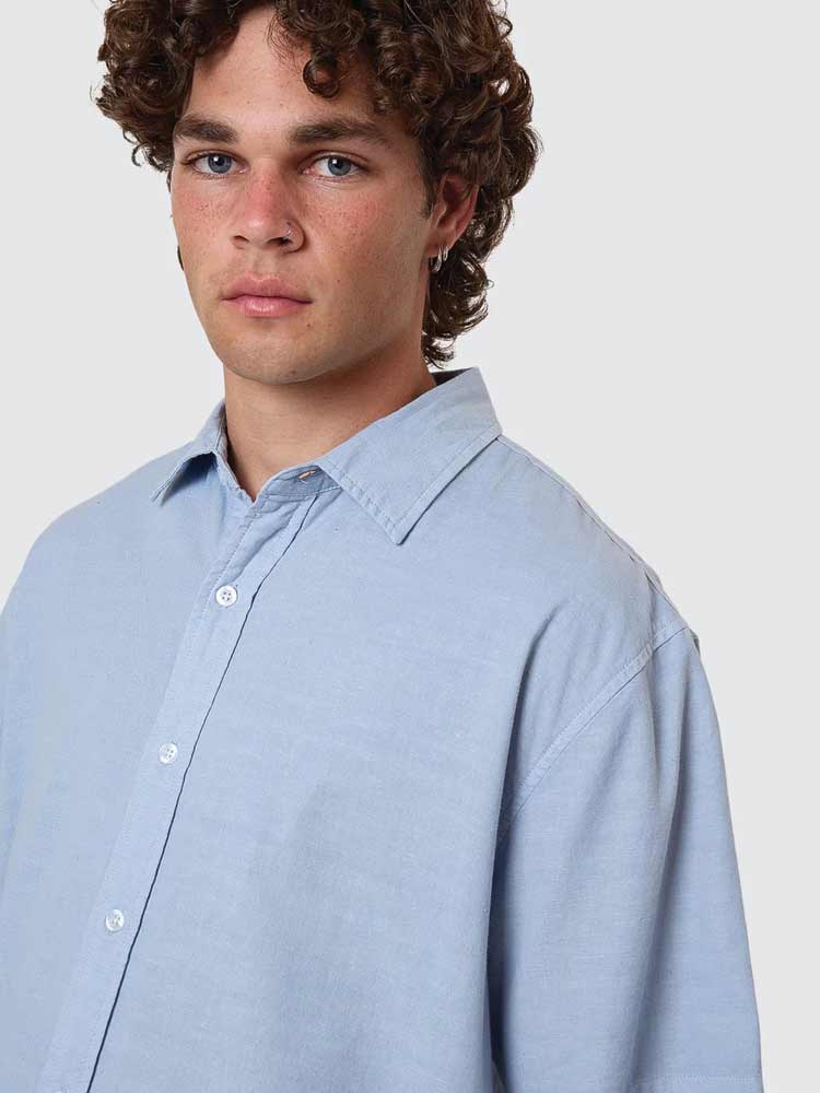 Infinite Dopamine Short Sleeve Shirt Blue Fog