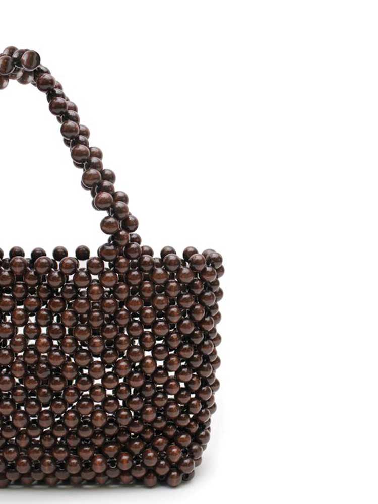 Bonbon Beaded Bag Brown