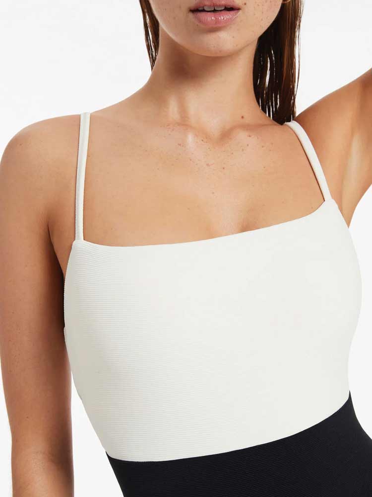 Minimal Tank One Piece Black/Cream