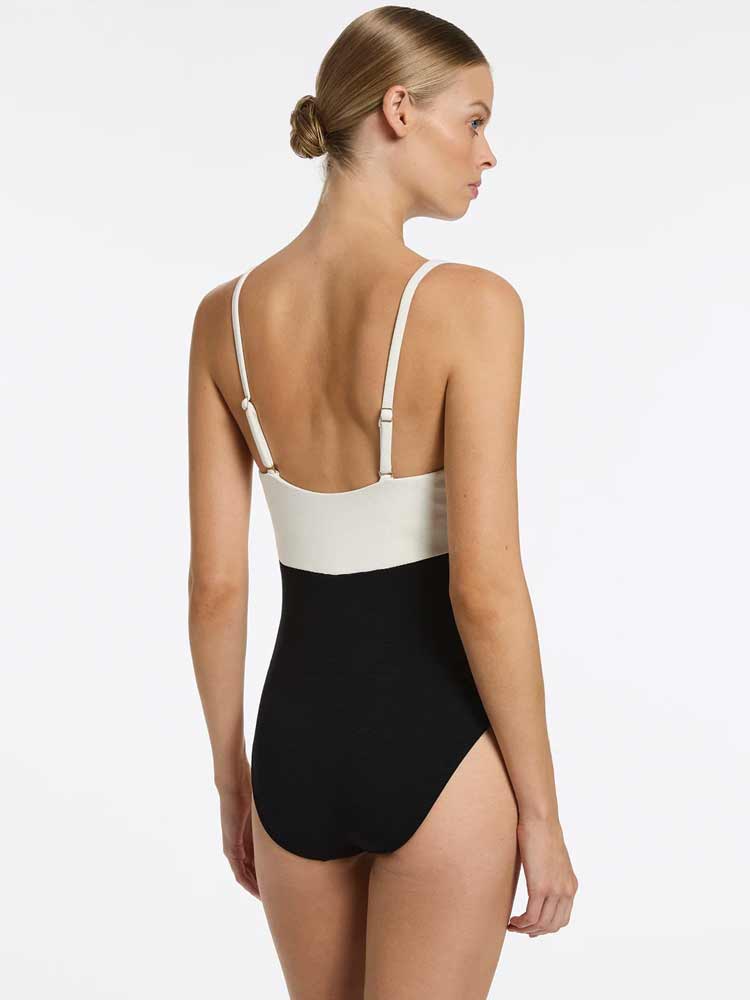 Minimal Tank One Piece Black/Cream