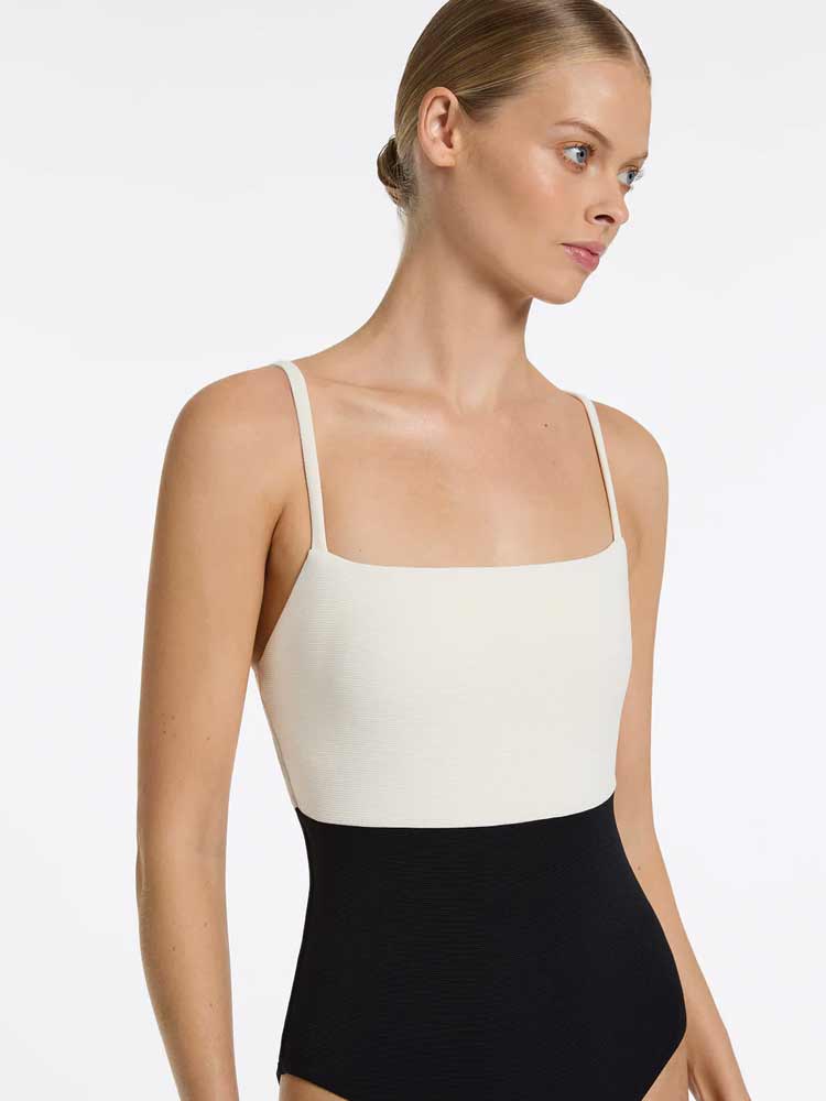 Minimal Tank One Piece Black/Cream