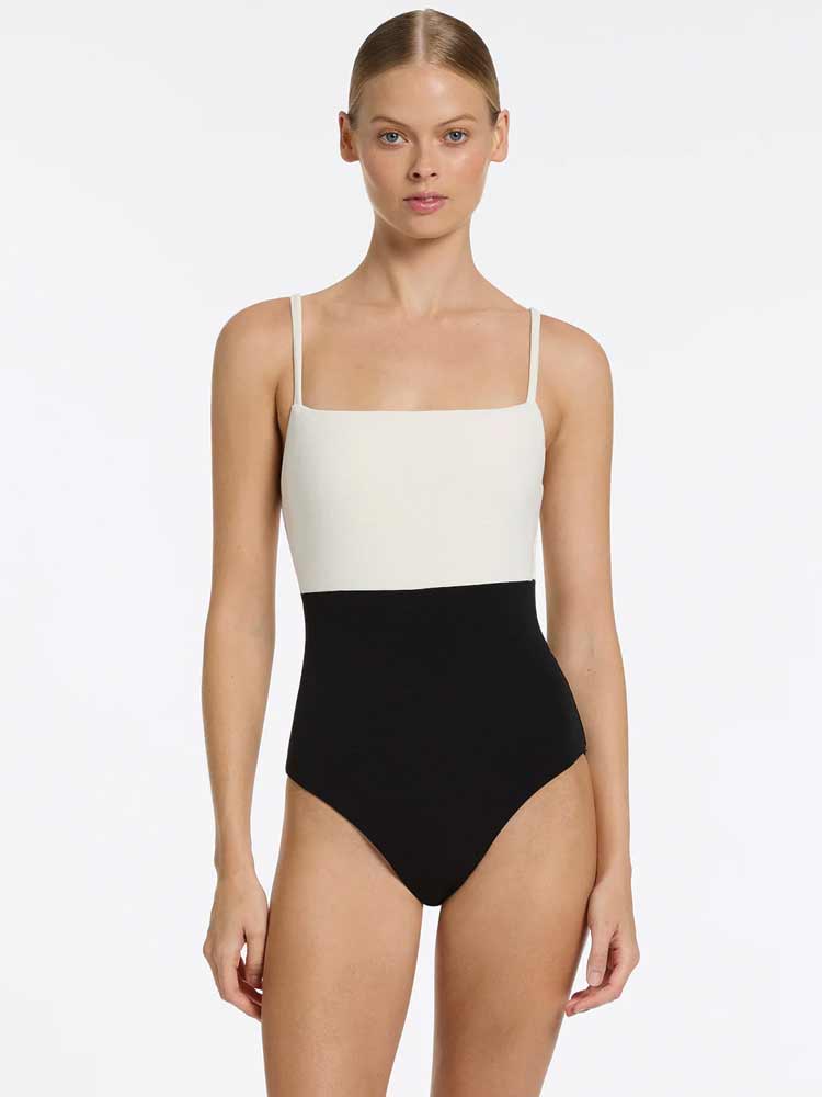 Minimal Tank One Piece Black/Cream