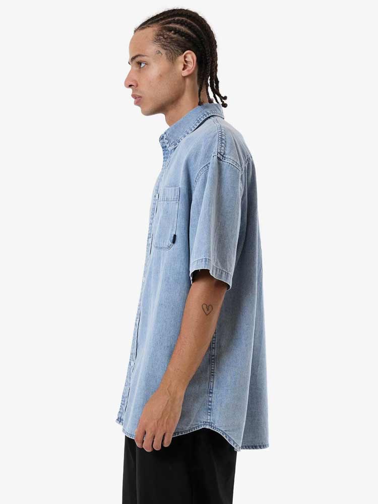 Canyon Oversized Short Sleeve Denim Shirt