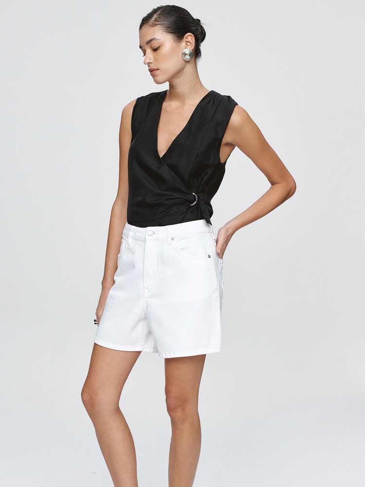 Classic Jean Short Blanc
