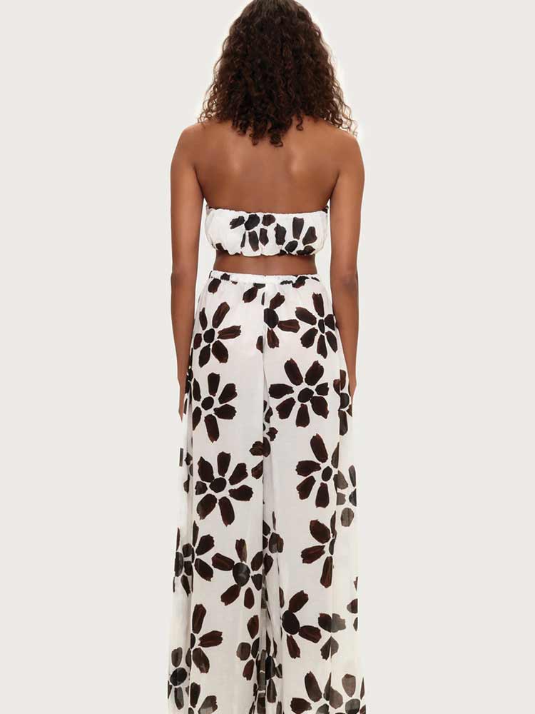Cotton Pant Chocolate Flower