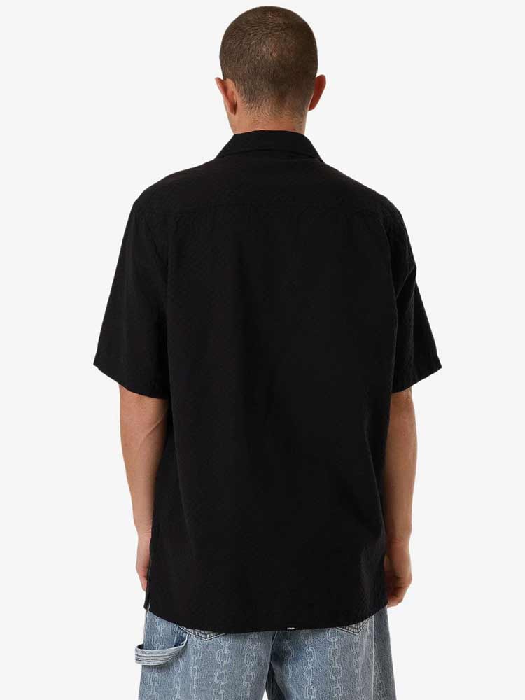 Distortion Bowling Shirt Black