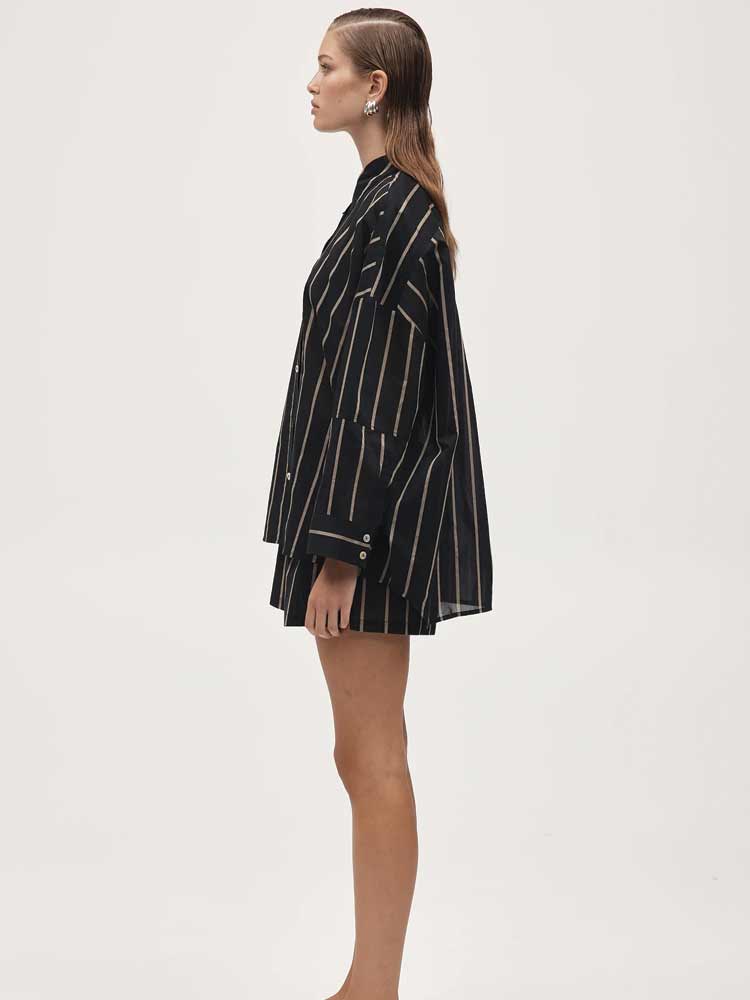 Edie Shirt Black Stripe