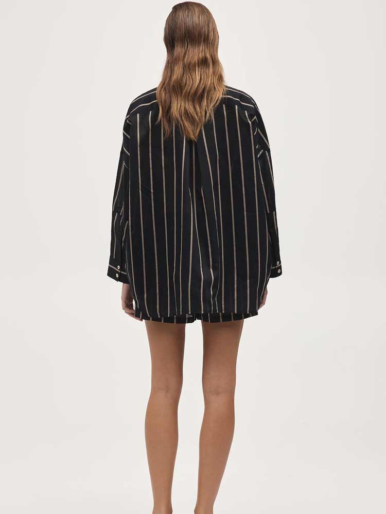 Edie Shirt Black Stripe