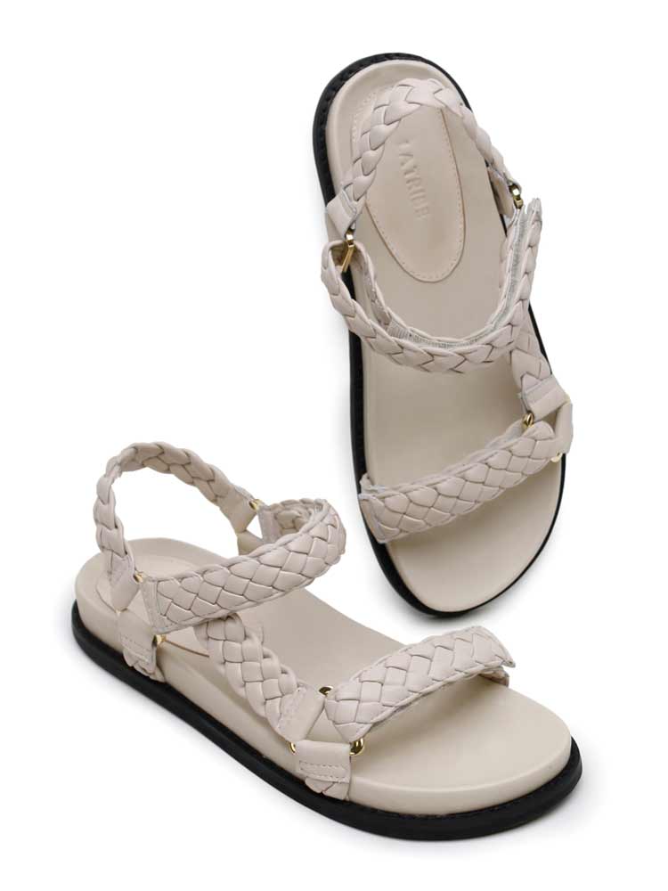 Elke Braided Sandal Oyster