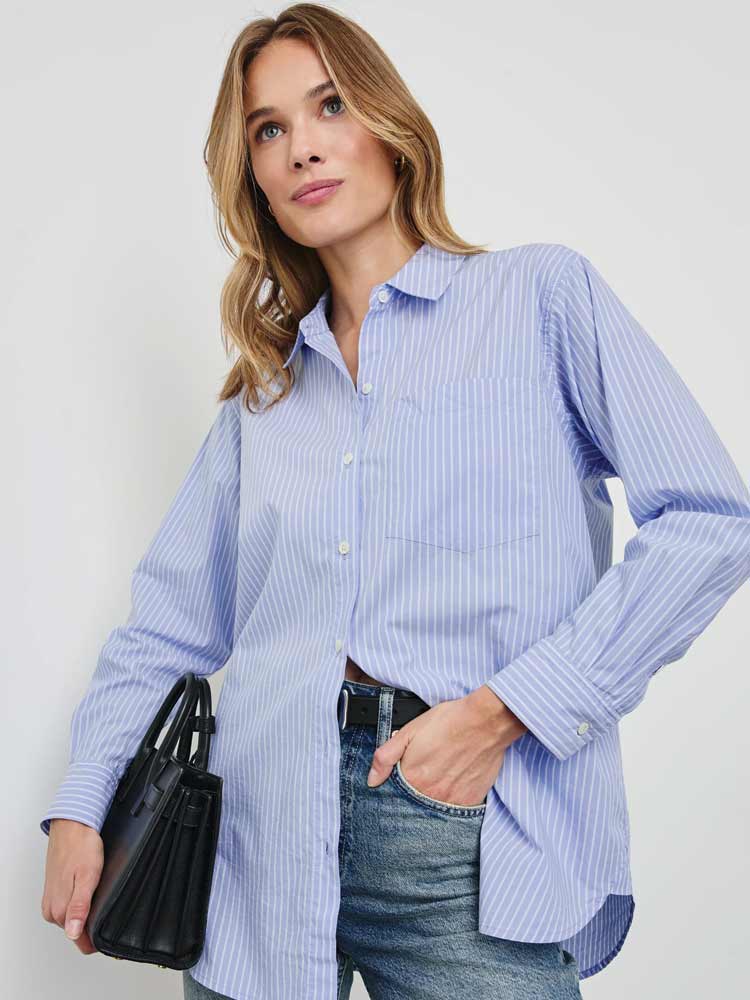 Elsa Blue Stripe Shirt