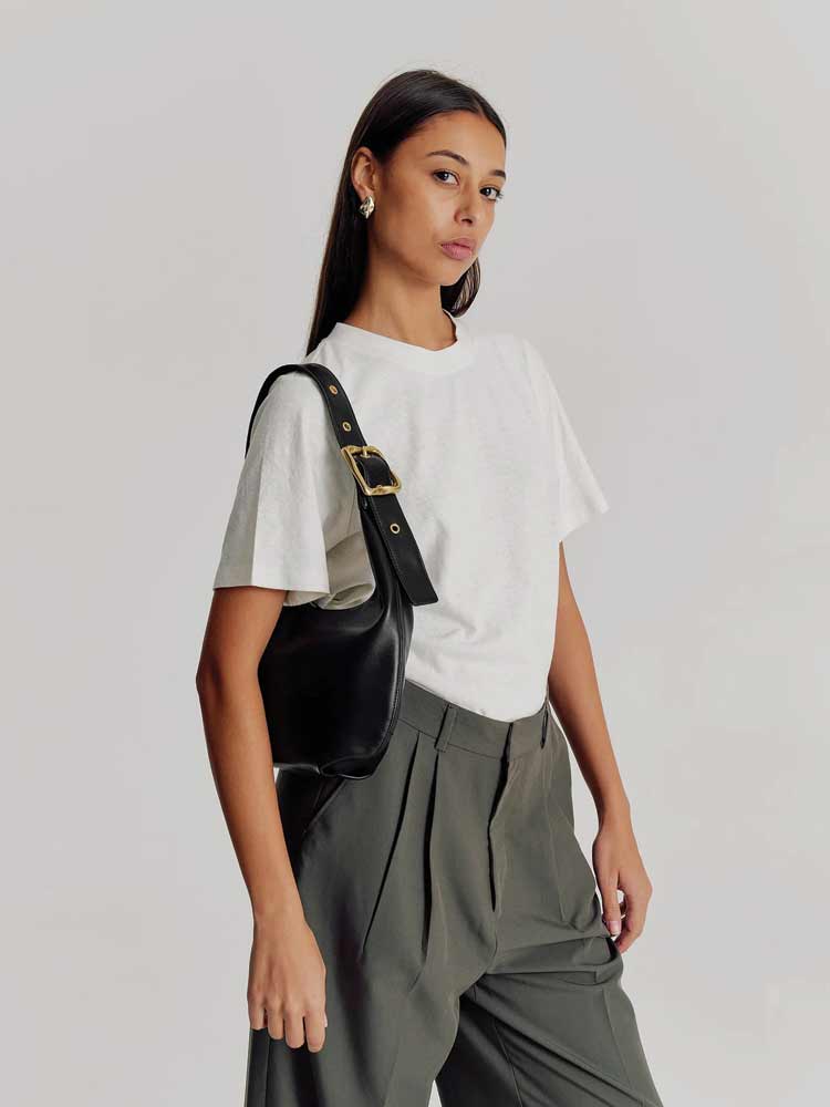 Everyday Croissant Bag Black