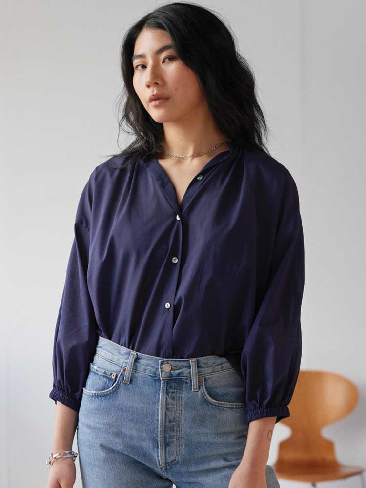 Everyday Blouse Indigo Blue
