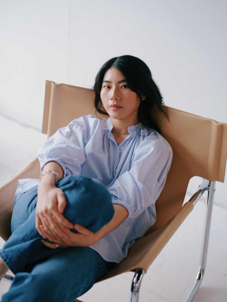 Everyday Blouse Pale Blue Stripe