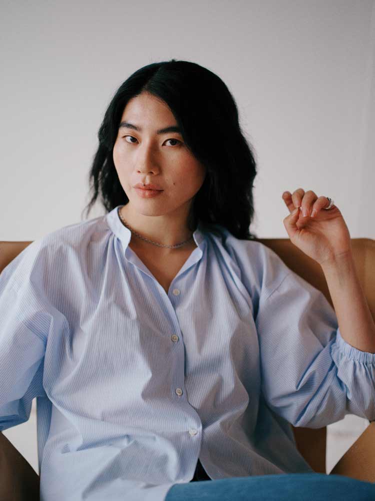 Everyday Blouse Pale Blue Stripe