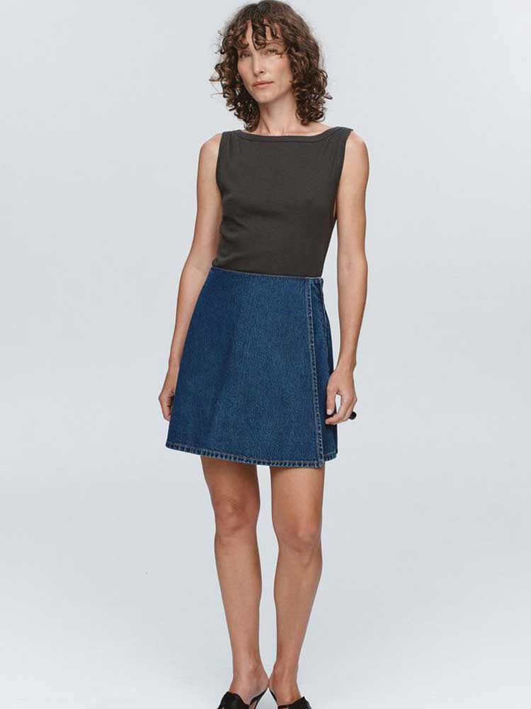 Finn Skirt Washed Indigo