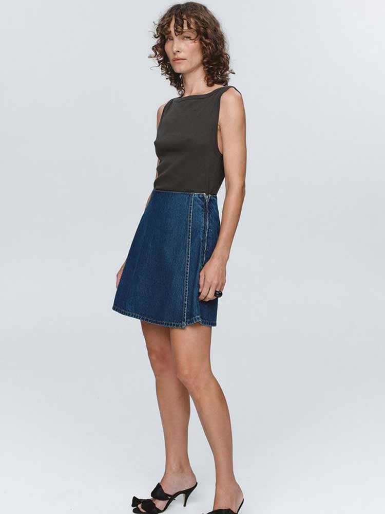 Finn Skirt Washed Indigo