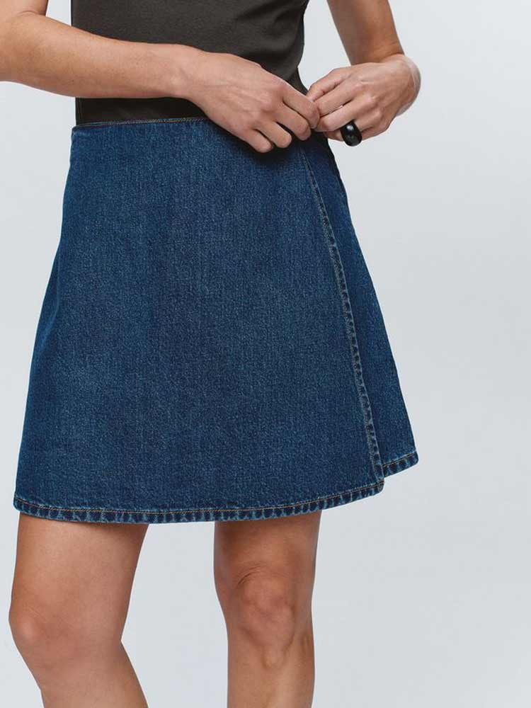 Finn Skirt Washed Indigo