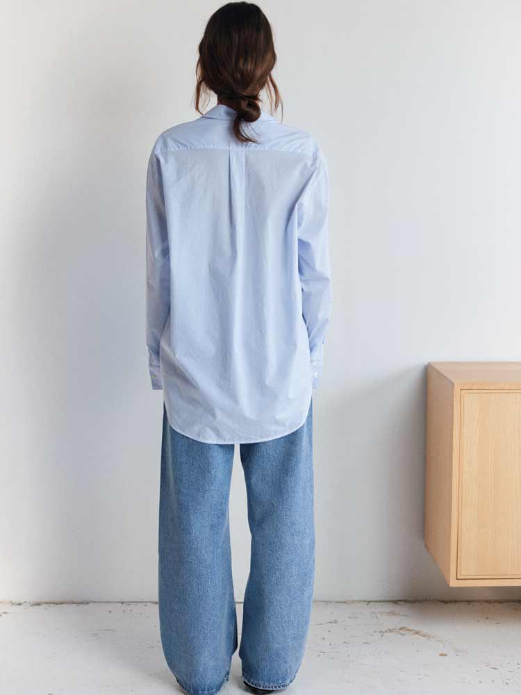 Jimmy Shirt Shadow Stripe Pale Blue