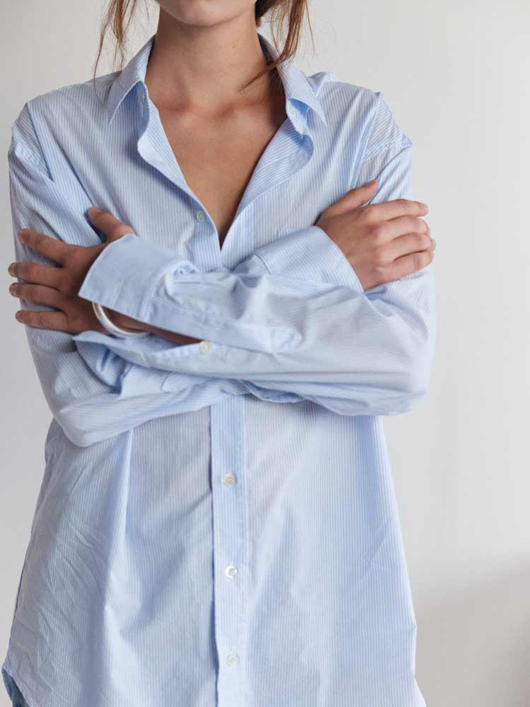 Jimmy Shirt Shadow Stripe Pale Blue