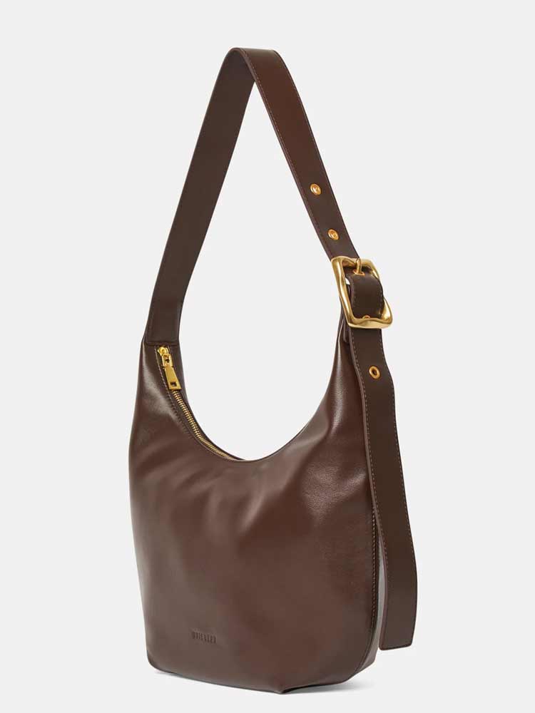 Large Everyday Croissant Buckle Bag Chocolate