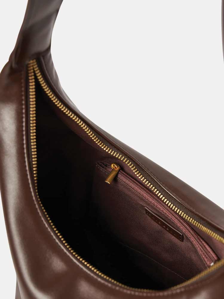 Large Everyday Croissant Buckle Bag Chocolate