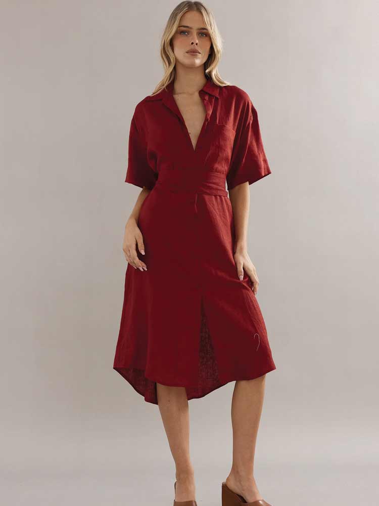 Mackenzie Dress Maroon