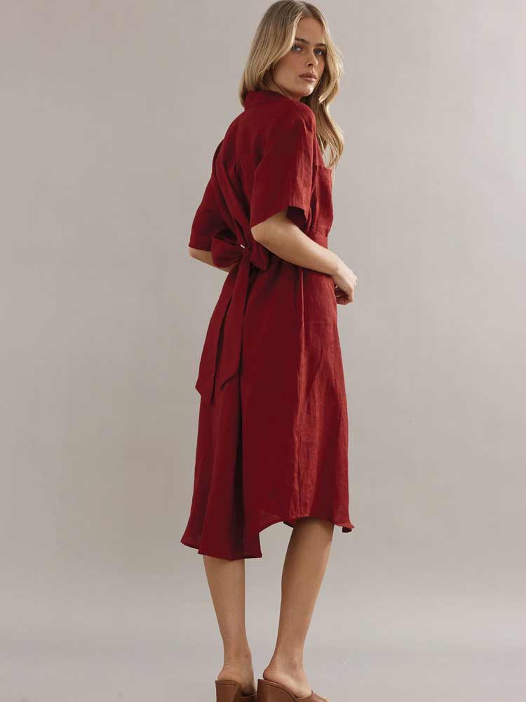 Mackenzie Dress Maroon