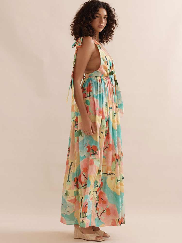 Maxi Tie Back Capri Lawn