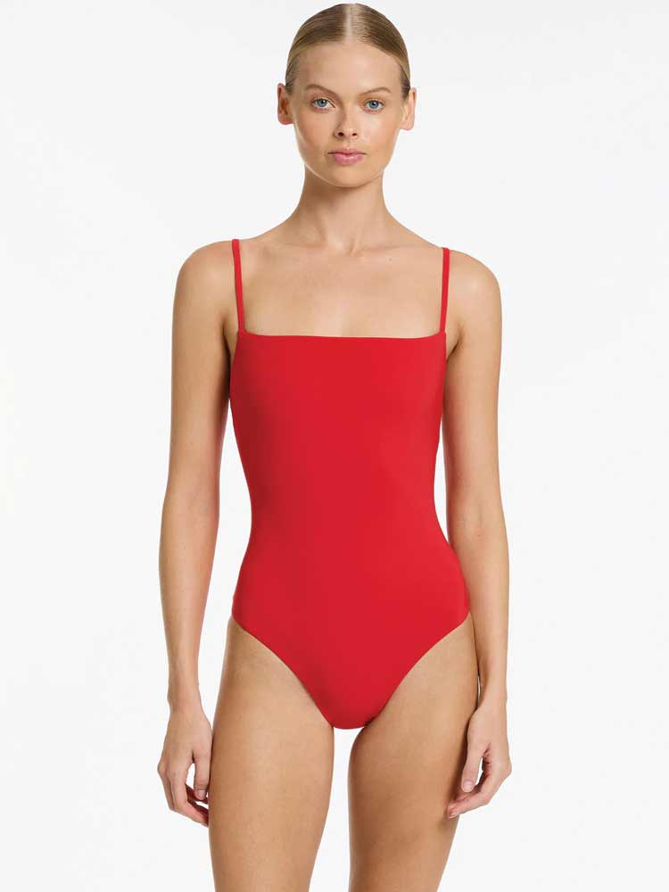 Minimal Tank One Piece Rosso