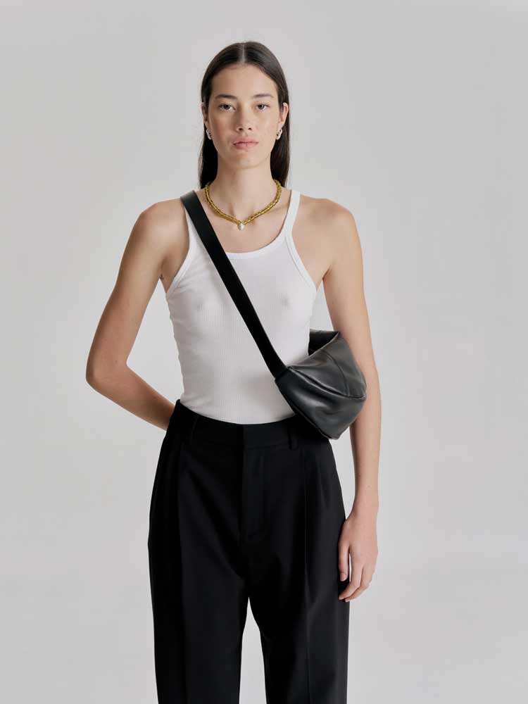 Mischa Crescent Bag Black