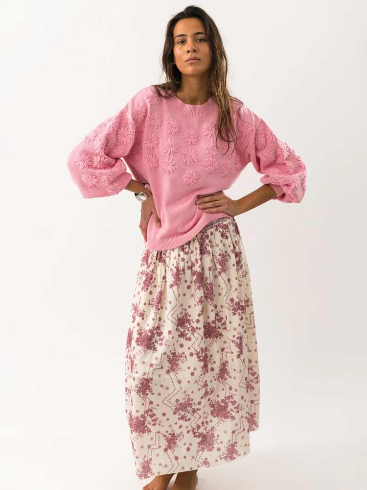 Musa Knit Jumper Neon Pink