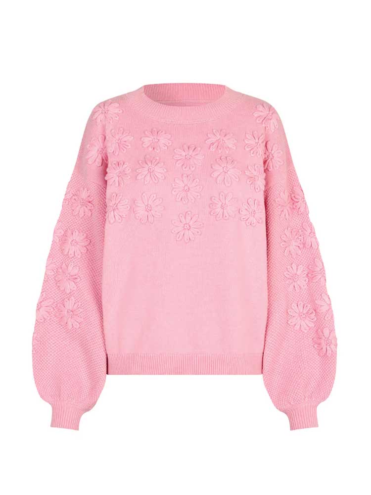 Musa Knit Jumper Neon Pink