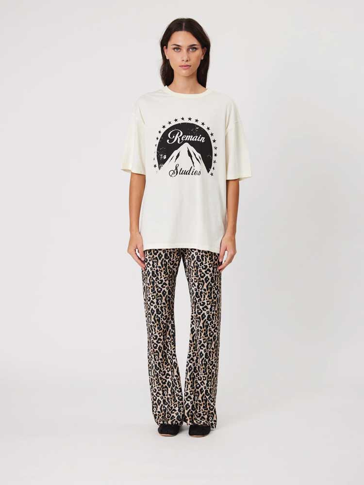 Nyla Bias Pants Leopard