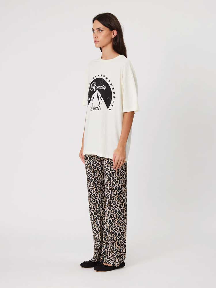 Nyla Bias Pants Leopard