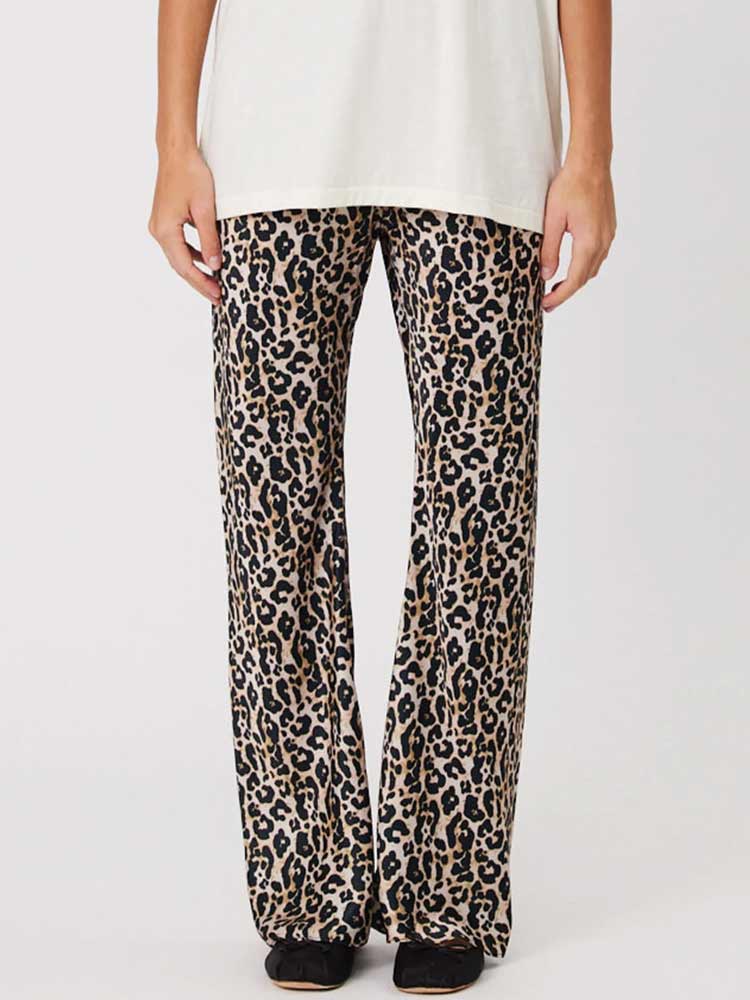 Nyla Bias Pants Leopard