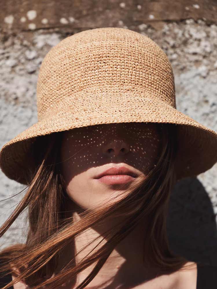 Raffia Bucket Hat Natural