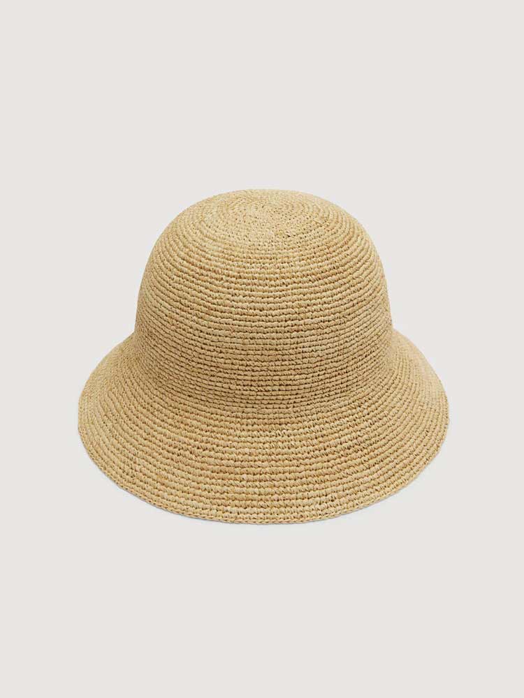 Raffia Bucket Hat Natural
