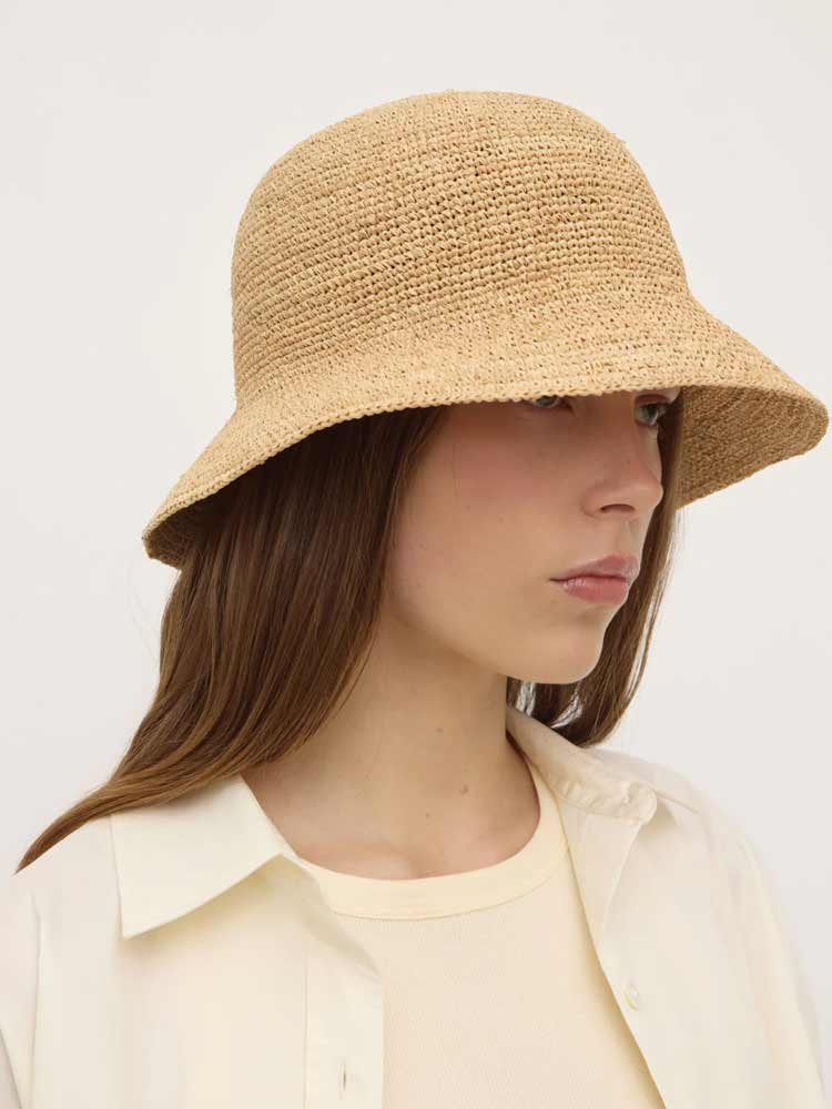 Raffia Bucket Hat Natural