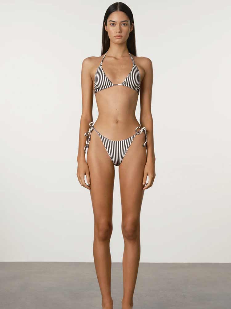 Reversible Triangle Paint Flower Bikini