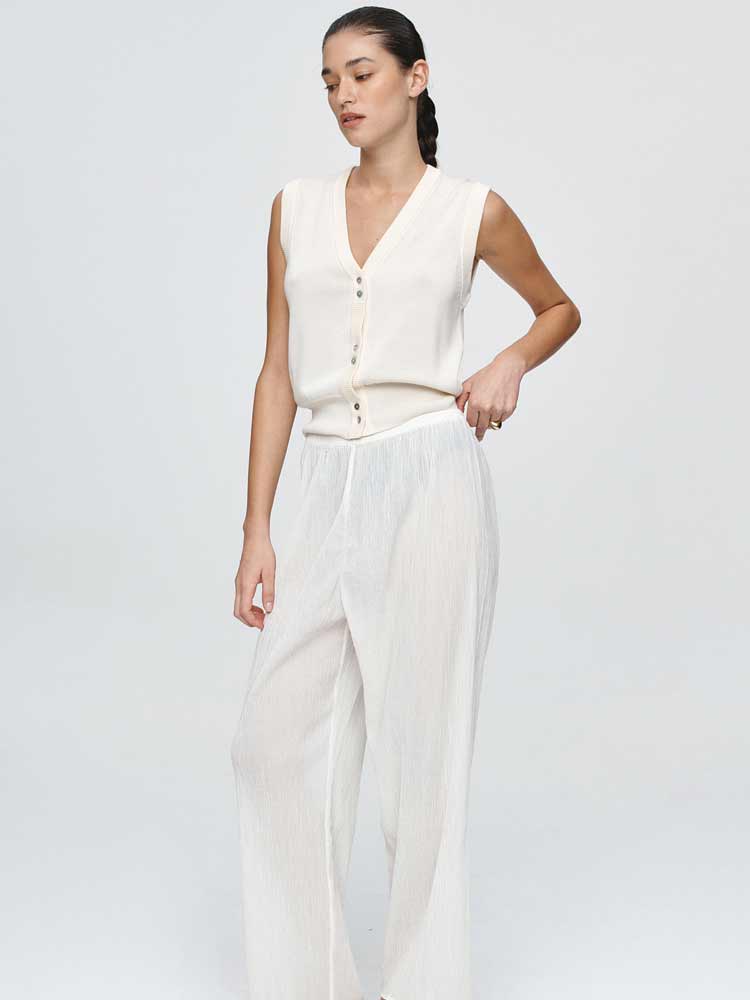 Renee Pant Ivory Crinkle