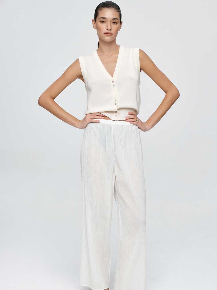 Renee Pant Ivory Crinkle
