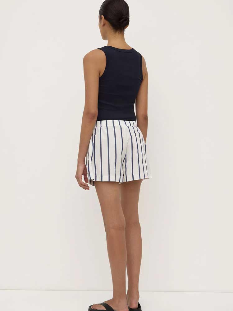 Robyn Scoop Neck Rib Tank Navy